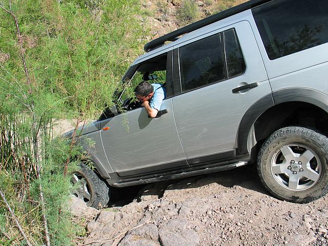 Craig drives down the rock