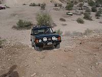 Keith's '95 Range Rover charges up the hill