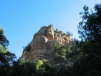 A rock outcrop next to Turkey Creek