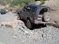 Todd over an obstacle in Box Canyon
