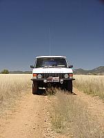 Chad's 1989 Range Rover on the "Serengeti" plain.