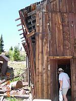 The wheel house at the Diamond Mine on the Historical Mining District trip