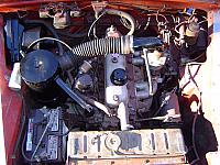 Detailing the engine...note original brass radiator!
