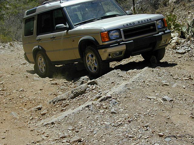 Larry makes his way up the rocks