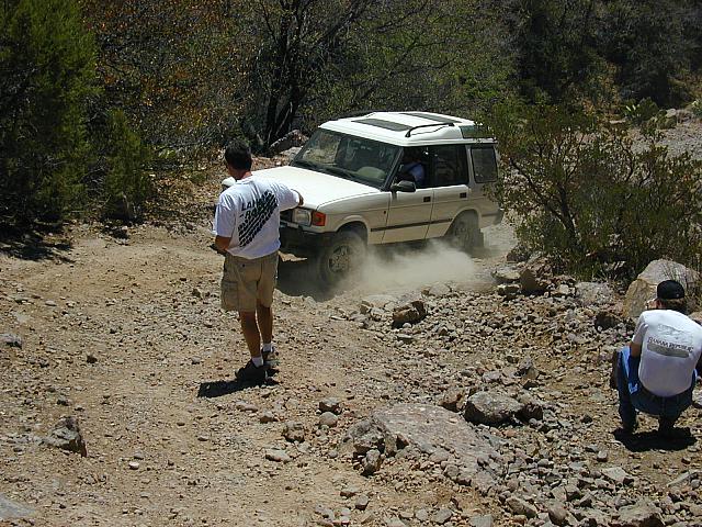 George spotted up the hill by Mike