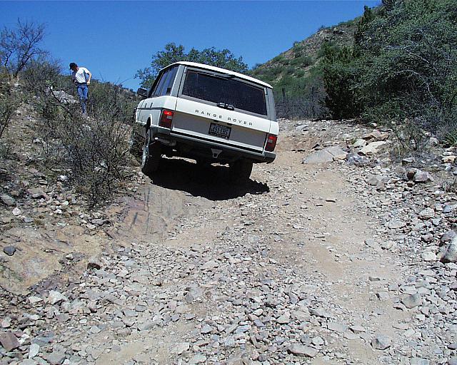 Chad climbs up the hill