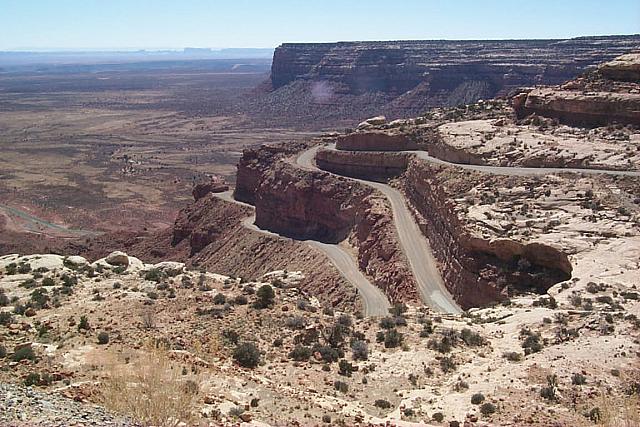 Looking back on the switchbacks.