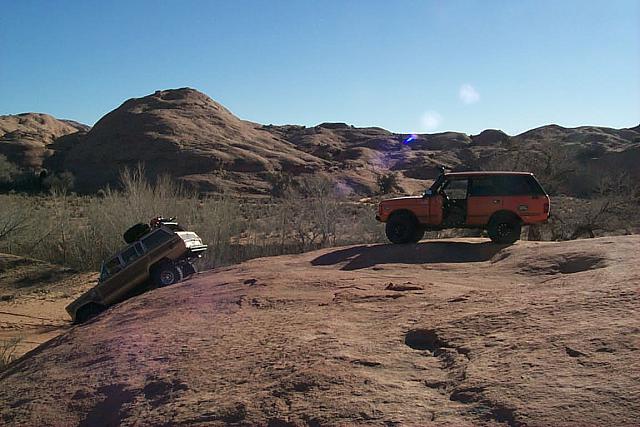 a couple small boulders to play on before starting off on the trail.