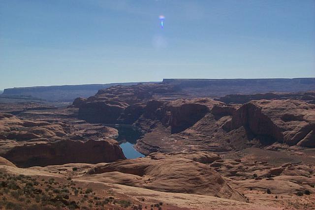 The San Juan river, just past the 1/2 way point on the trail
