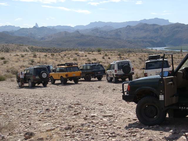 Magnificent scenery; the Superstitions, with Weaver's Needle in the distance