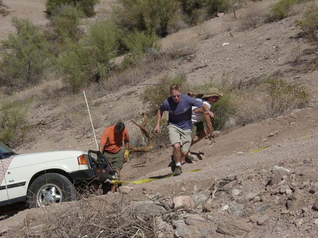 Greg Stephens getting a tug