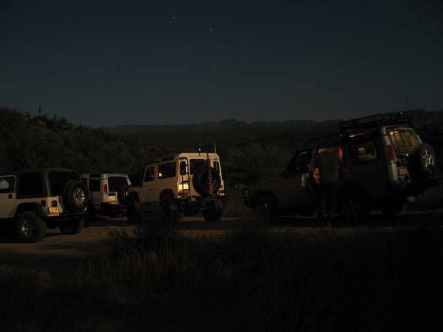 Rovers in the night.