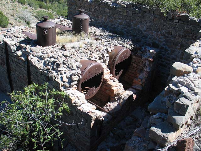 Old mining equipment found along the trail.
