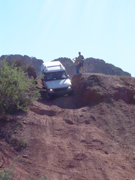 Josh in the '04 coming back down the play hill