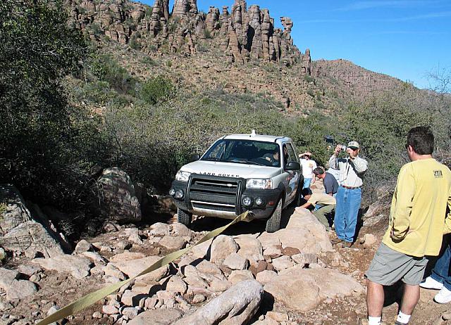 A Freelander gets a tug.