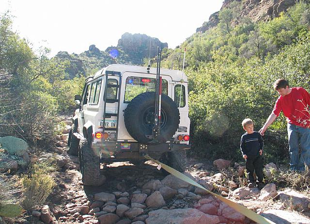 Leo's Defender provides the tug.