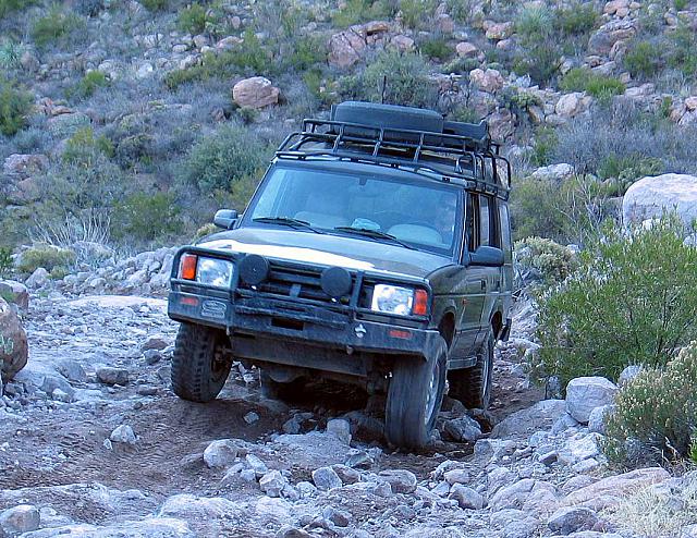 Mike spins a tire as he heads up the last hill.