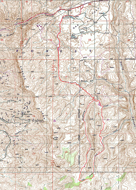 Map of the route we took that day.
