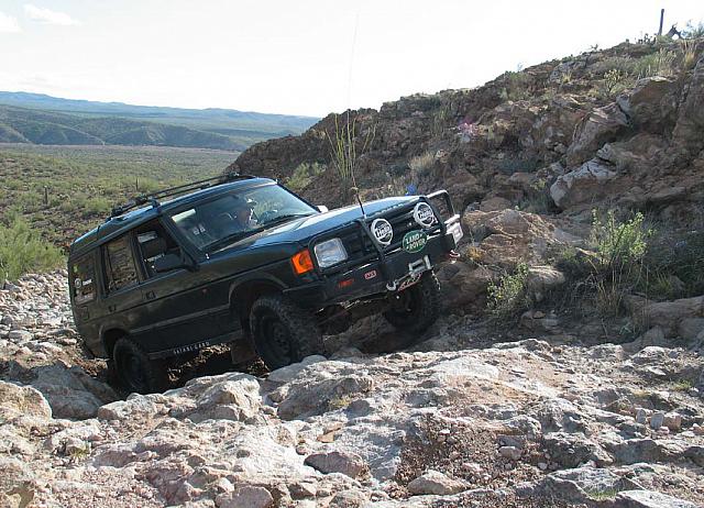 Jon heads up the hill.
