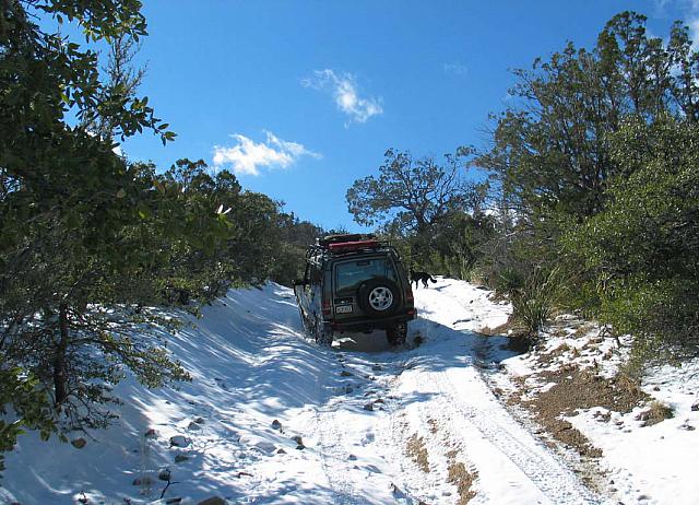The trail is a little slick.