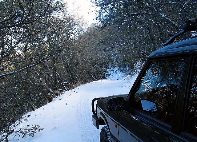 Heading down the hill.
