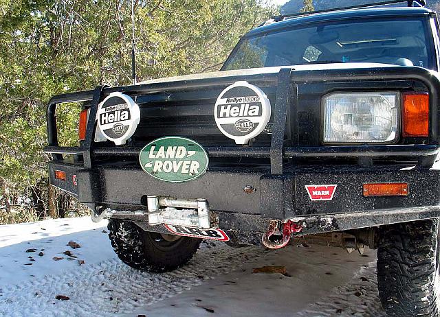 Snow on the winch rollers