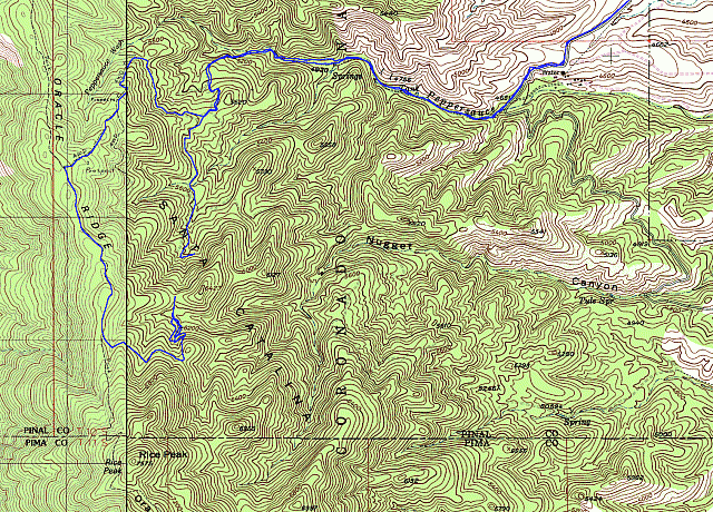 A map of the trail we took.  The GPS ran out of batteries briefly but it was a continuous loop.  We traveled in a counter clockw