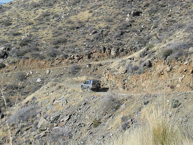 Ted and Marilyn make their way back down the mountain