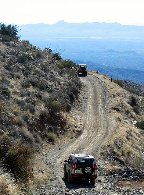 Leo and Ted heading down the hill.