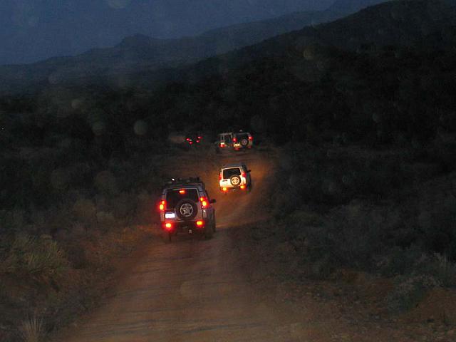 Unscheduled night run is under way.