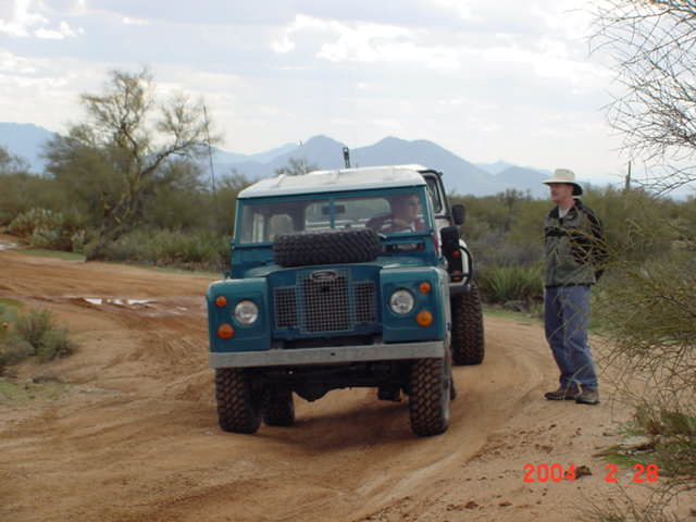 We're parked at the end of the trail saying our goodbyes