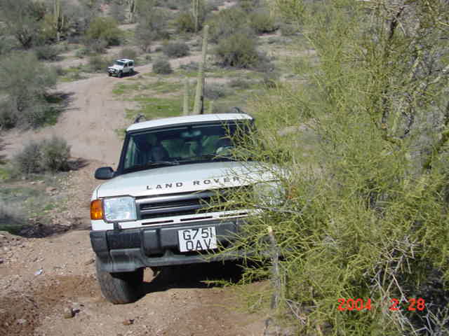 Robert heads up the hill.