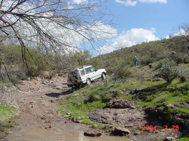 Robert heads up the trail