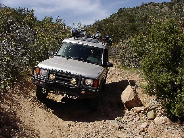 Armando avoiding a boulder