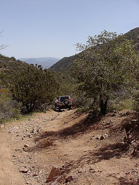 The group pauses to enjoy the scenery