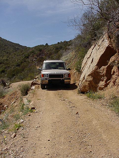Ziad hugs the hillside
