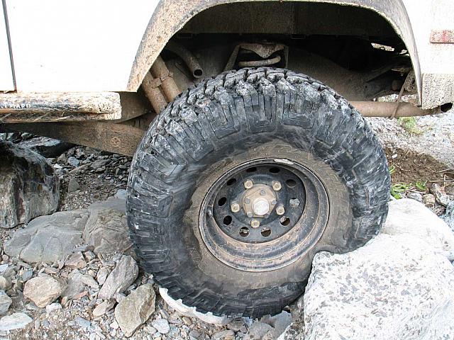 Leo's Goodyear Wrangler MTRs take lots of punishment today