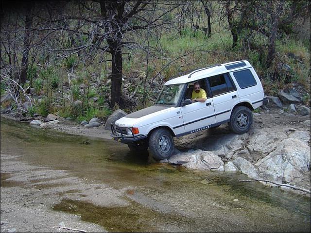 Rob's not sure if he wants to get his front tires wet