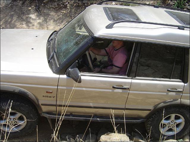 Clay behind the wheel.  Look at them cool Rocksliders.  They'll come in handy later.