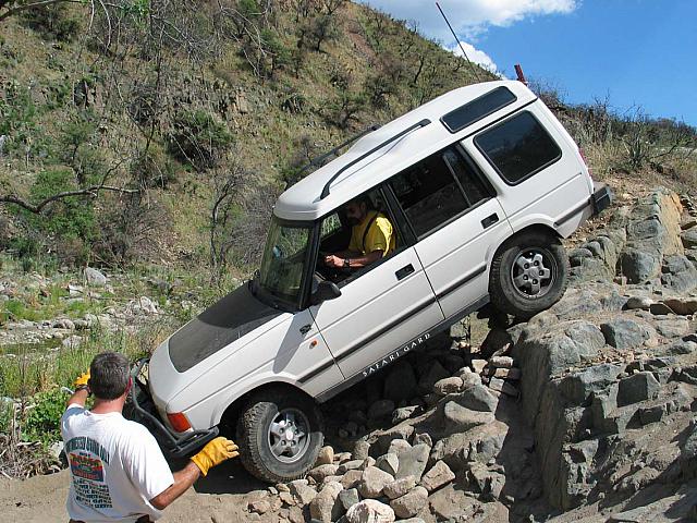 Rob at full tilt on the 'step'