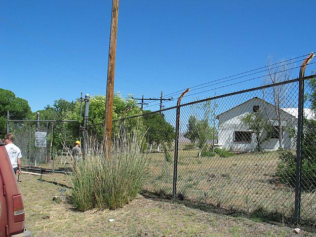 Mexico as seen from across the fence in Lochiel, Arizona