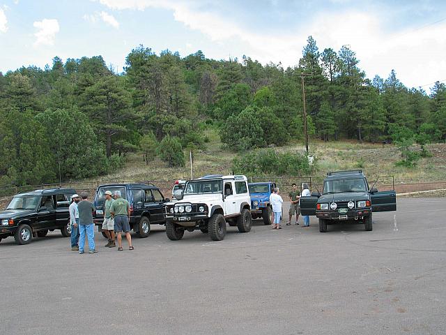 Airing up in a parking lot after hitting the pavement.