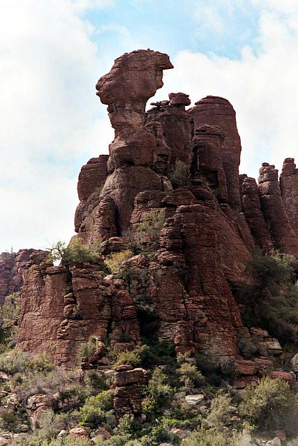Interesting rocks visible from the trail
