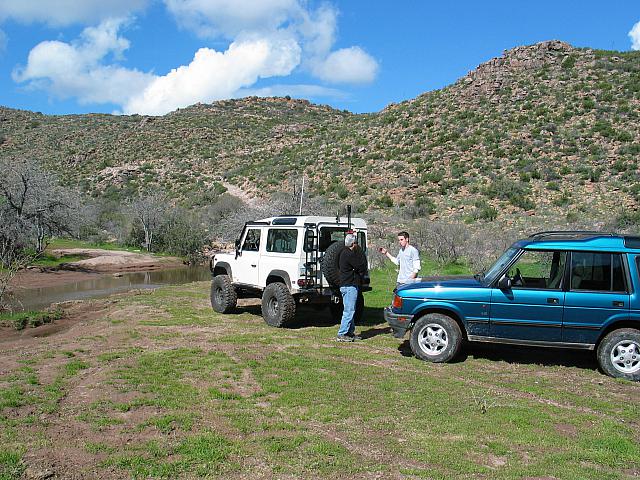Leo and Henry discuss the scenery before pressing on.