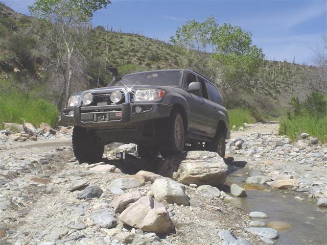 Finally...some 4-wheeling...well, at least one BIG rock.