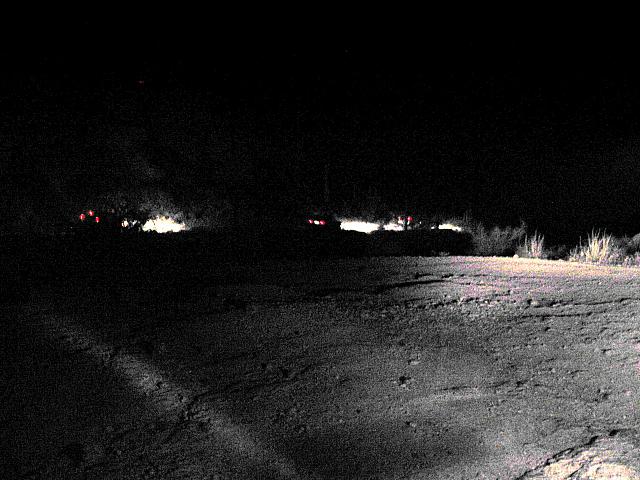 A line of Rovers in the darkness