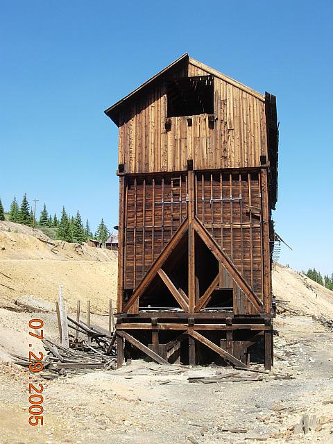 The ore house at the Diamond Mine on the Historical Mining District trip