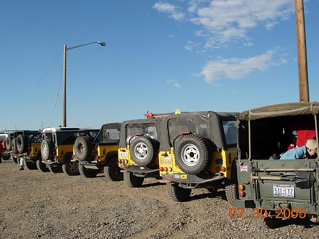 Yellow D-90 lineup at Leadville