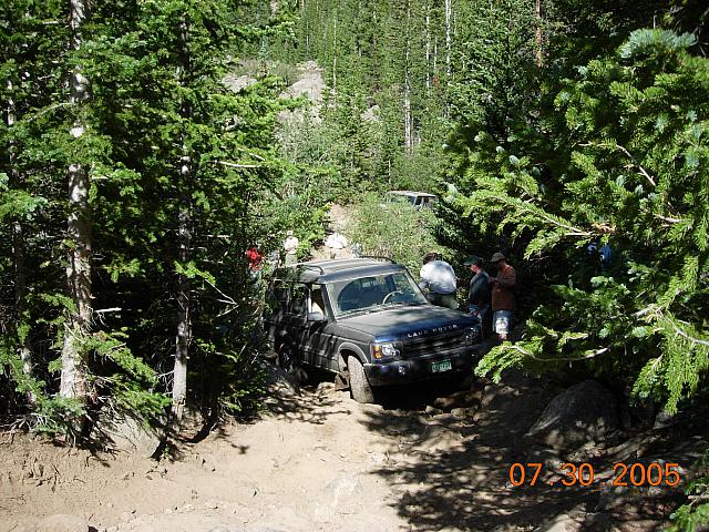 Up the obstacle on Half Moon Lake / Iron Mike Mine trip