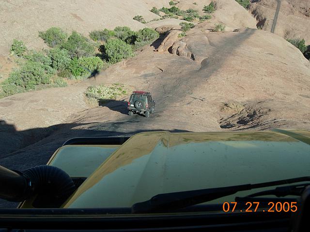 Moab -  Hell's Revenge - very steep decline